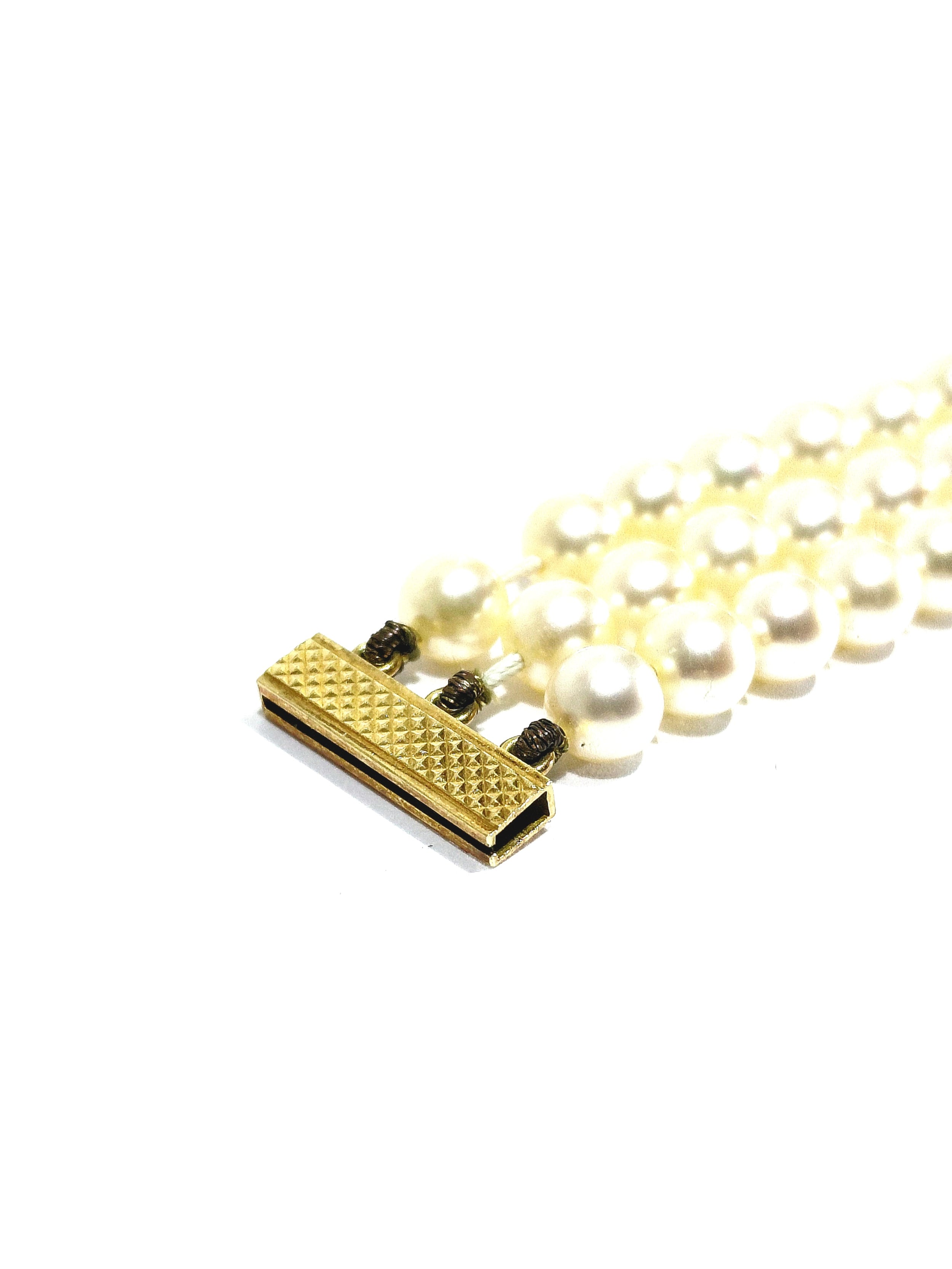 Gold and Pearl Bracelet