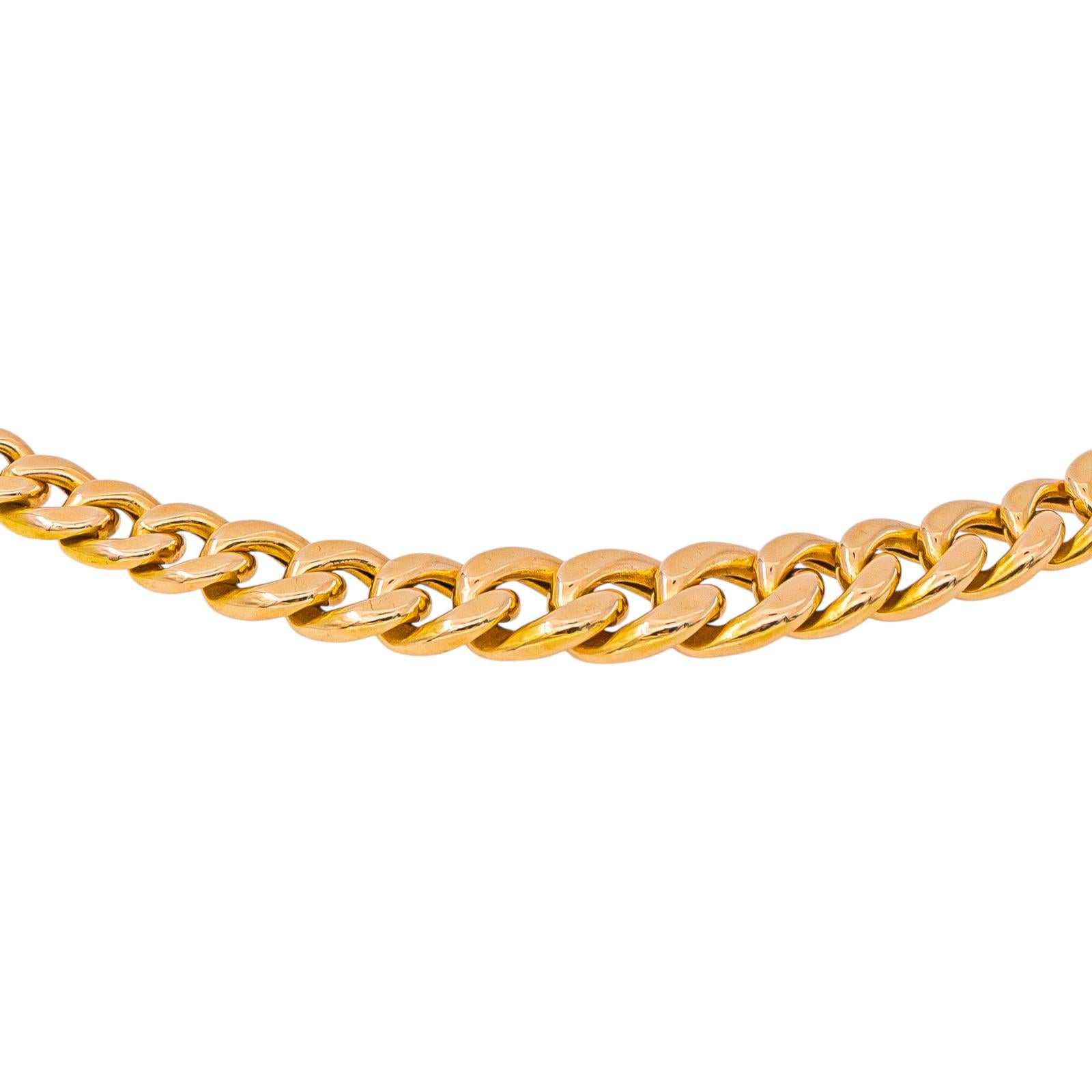 Collier maille Gourmette Or rose