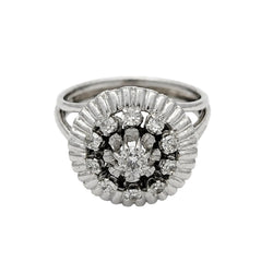 "Entourage" Ring in White Gold and Diamonds