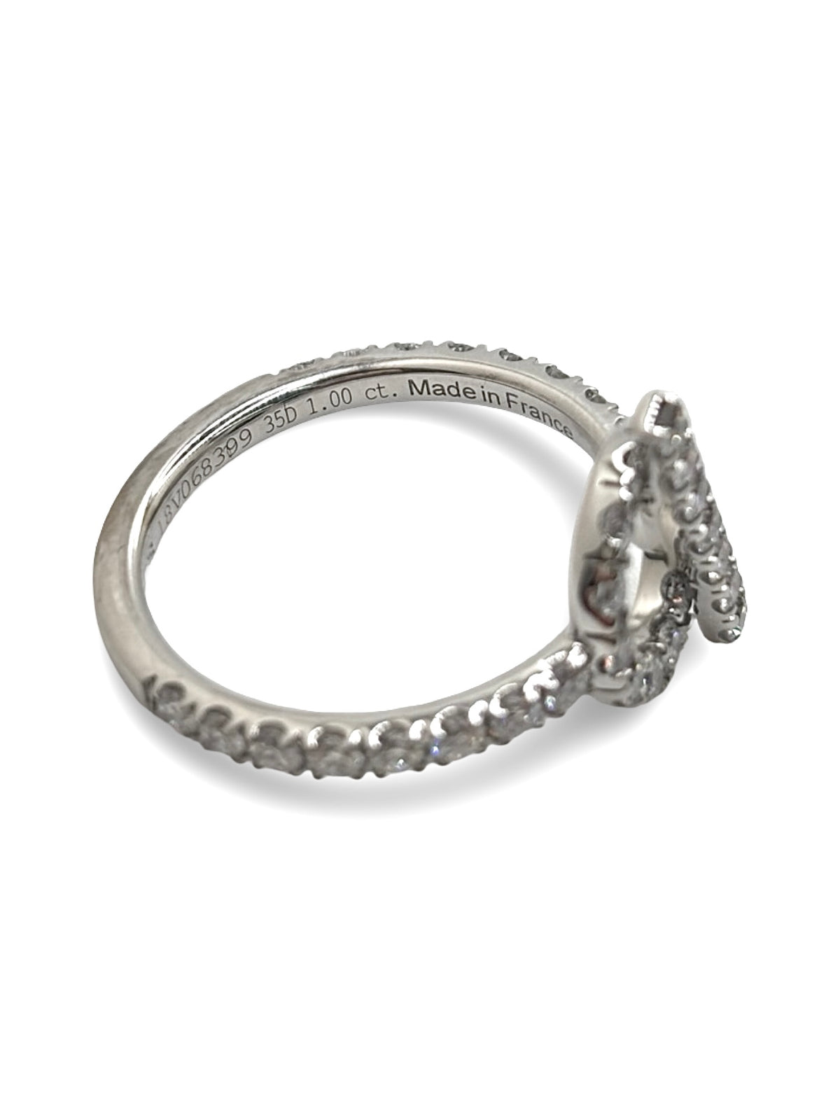 HERMÈS "Finesse" Pave Ring in white gold and diamonds