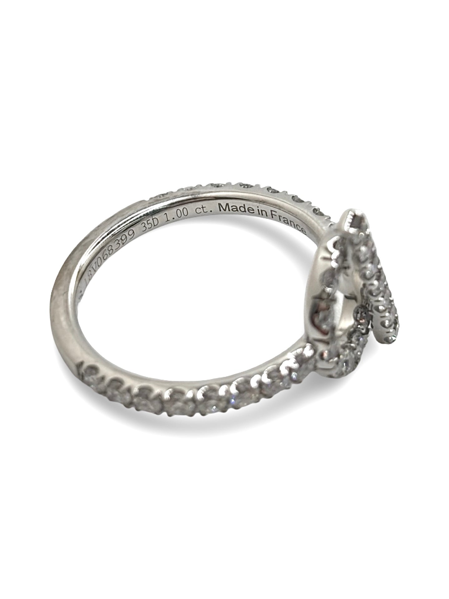 HERMÈS "Finesse" Pave Ring in white gold and diamonds