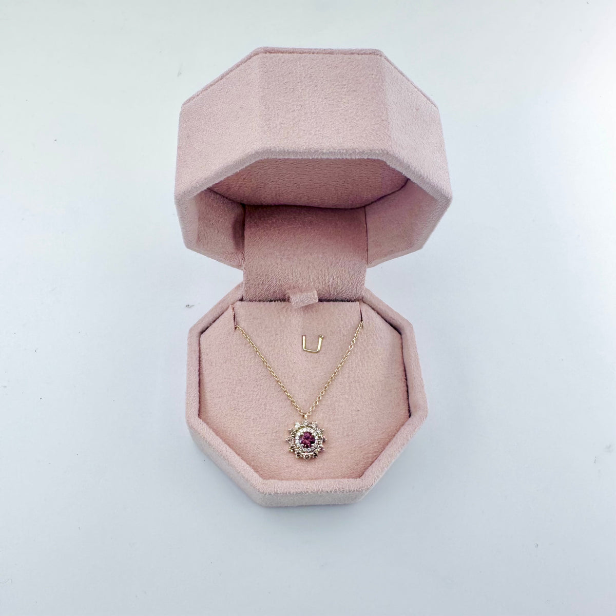 GEMMYO "Lefkos Camaïeux" Pendant Necklace in yellow gold, Tourmaline, and Diamonds
