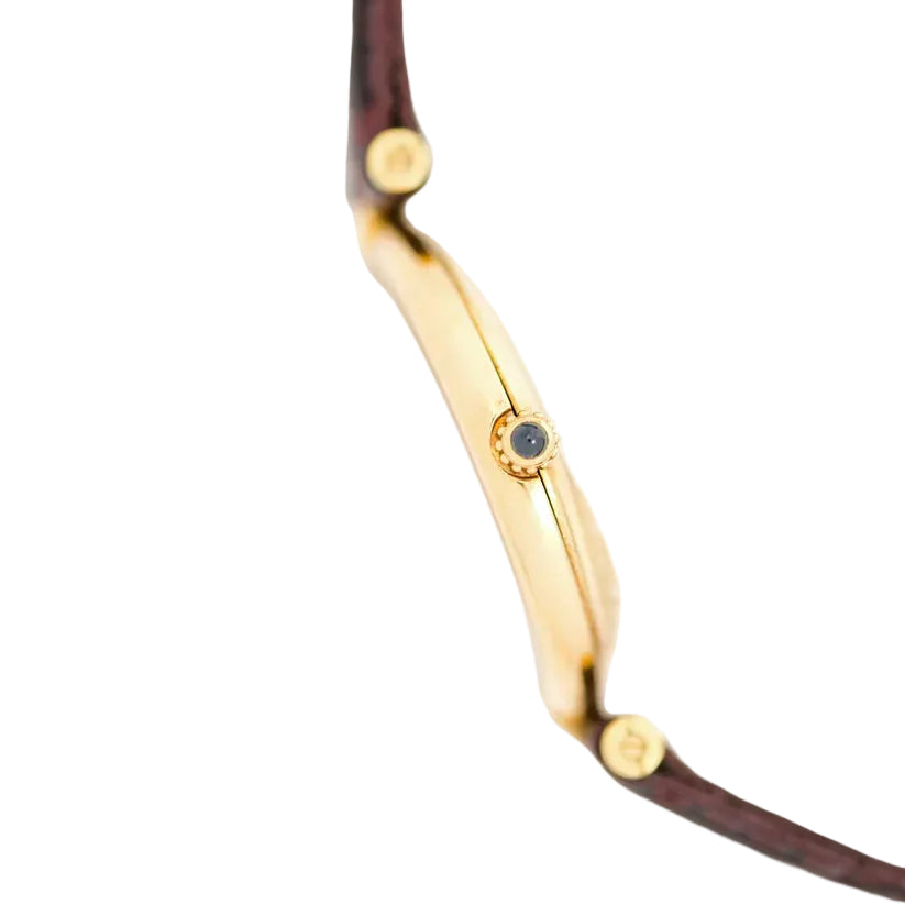 Montre CARTIER "Vendôme" en or jaune et cuir