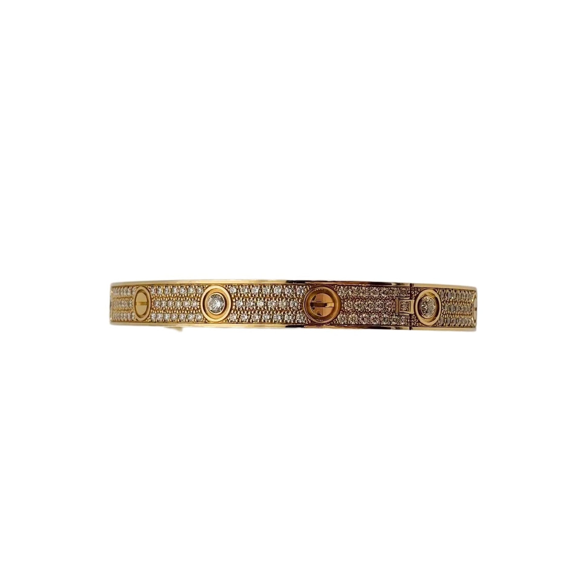 CARTIER "Love" Bracelet set with rose gold and diamonds