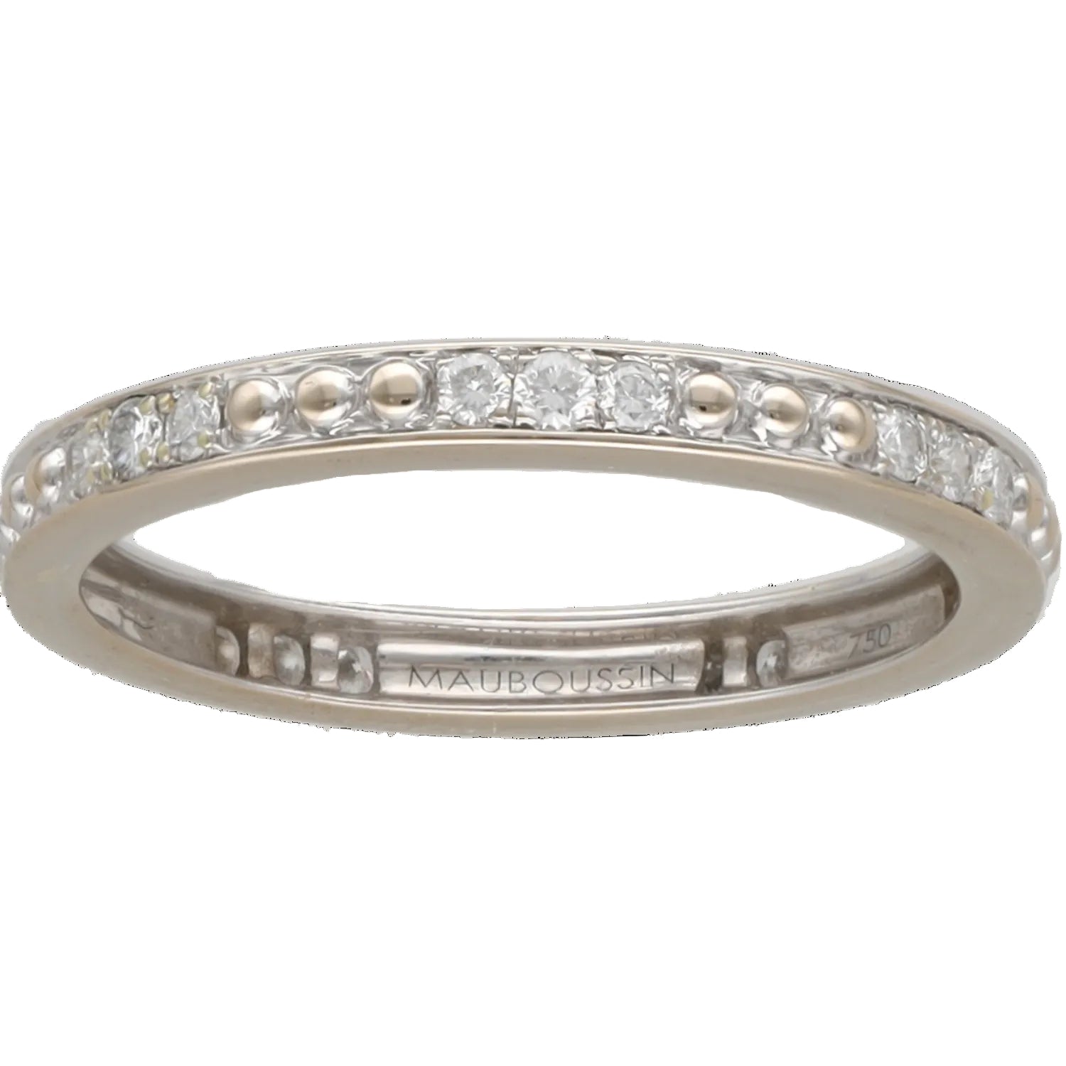 Bague Alliance MAUBOUSSIN en or blanc et diamants