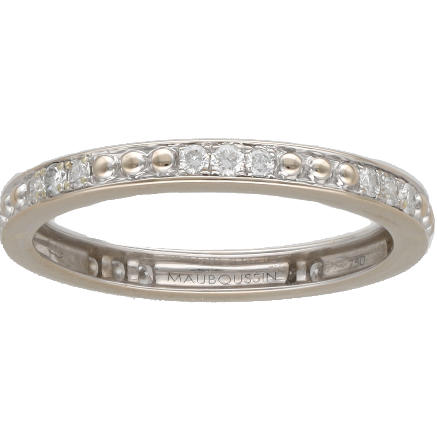MAUBOUSSIN Wedding Band in White Gold and Diamonds