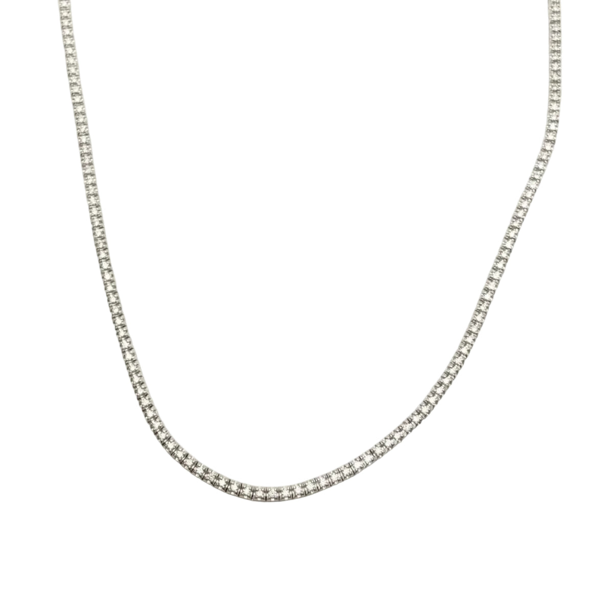 "Rivière" Necklace in White Gold and Diamonds