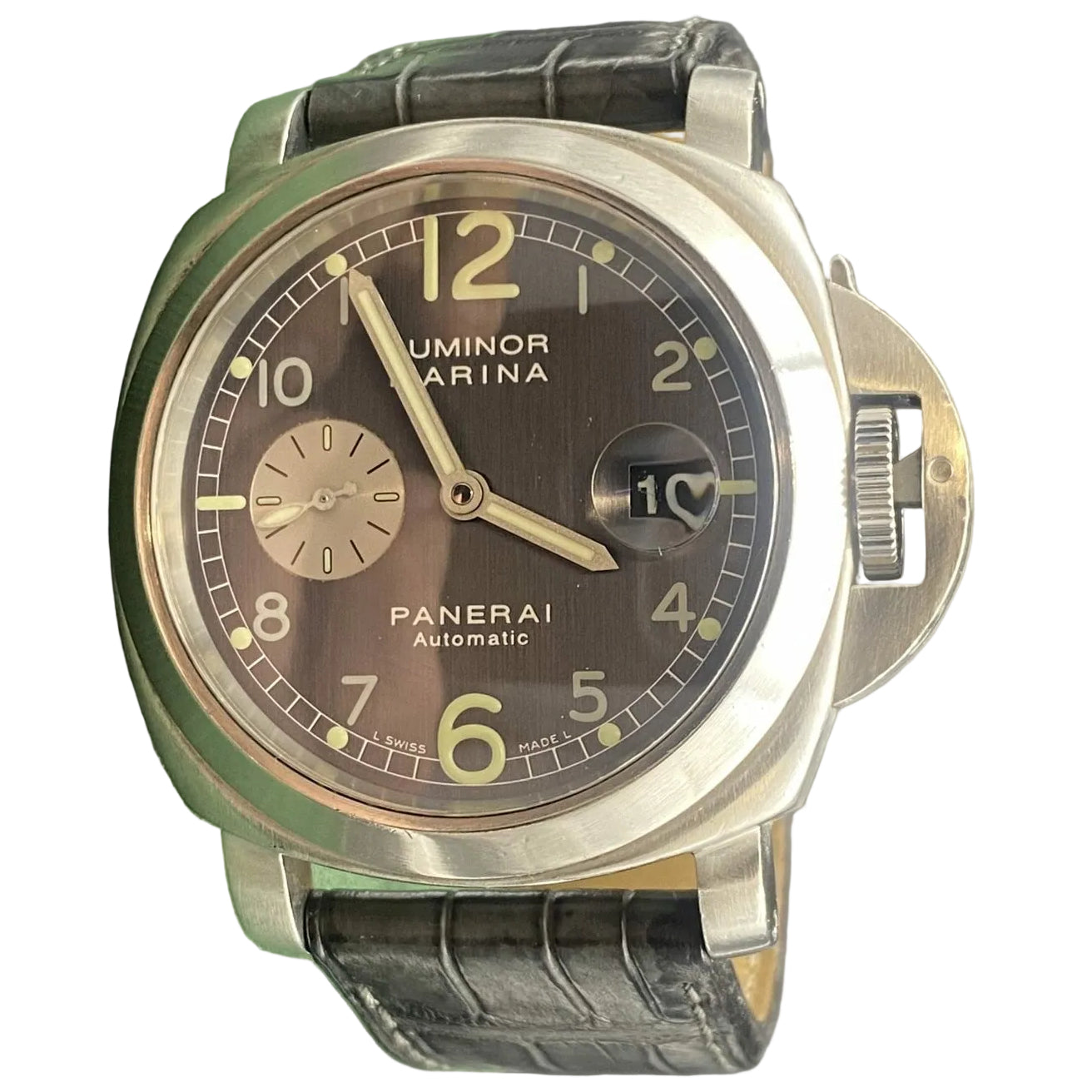 PANERAI "Luminor Marina" Watch in Steel and Leather