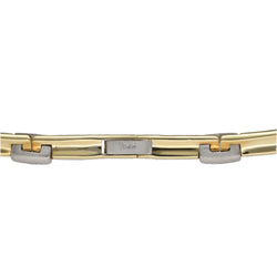 White Gold, Yellow Gold, and Diamond Link Necklace