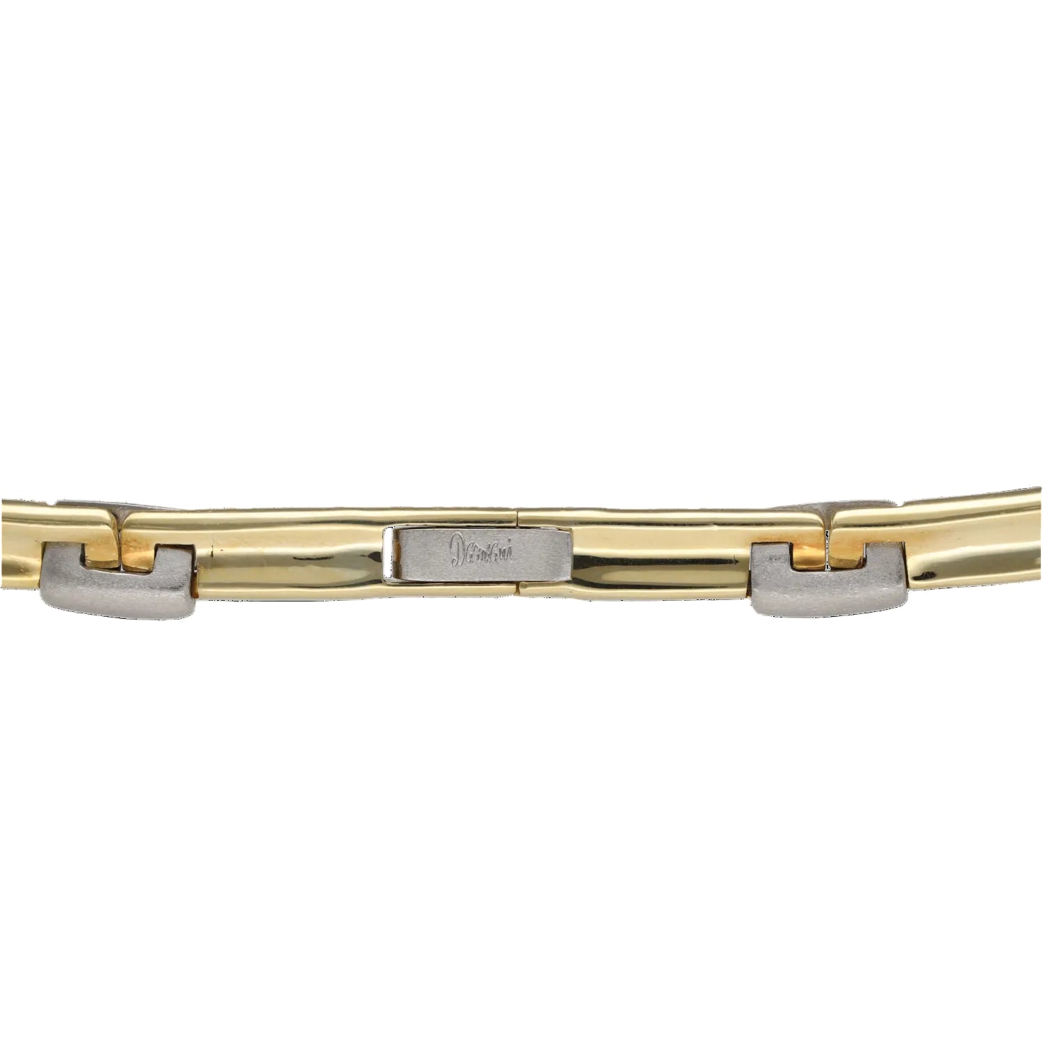 White Gold, Yellow Gold, and Diamond Link Necklace
