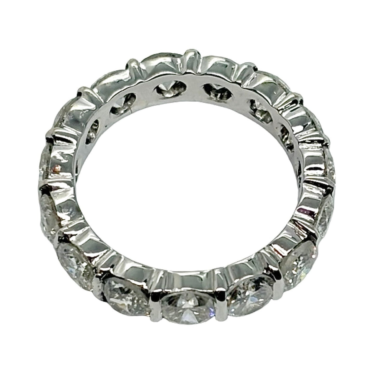 White Gold and Diamond Wedding Band