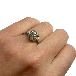 Solitaire Ring in White Gold, Platinum, and Diamond