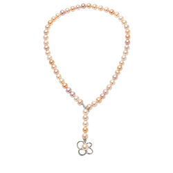 White Gold and Pearl Necklace