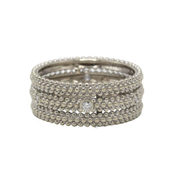 MAUBOUSSIN "Le Premier Jour 1" Band Ring in white gold and diamonds
