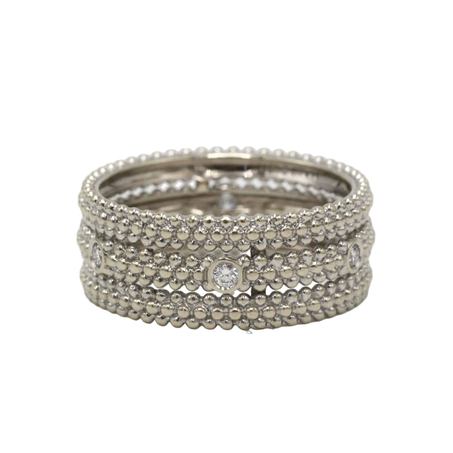 MAUBOUSSIN "Le Premier Jour 1" Band Ring in white gold and diamonds