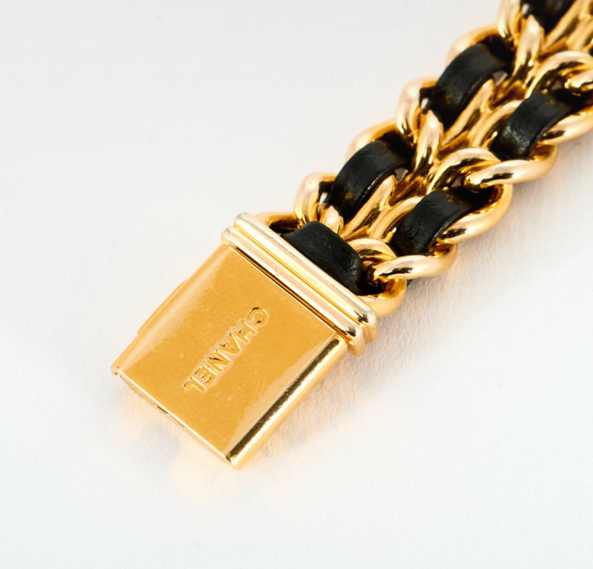 CHANEL "Première" gold-plated and leather watch