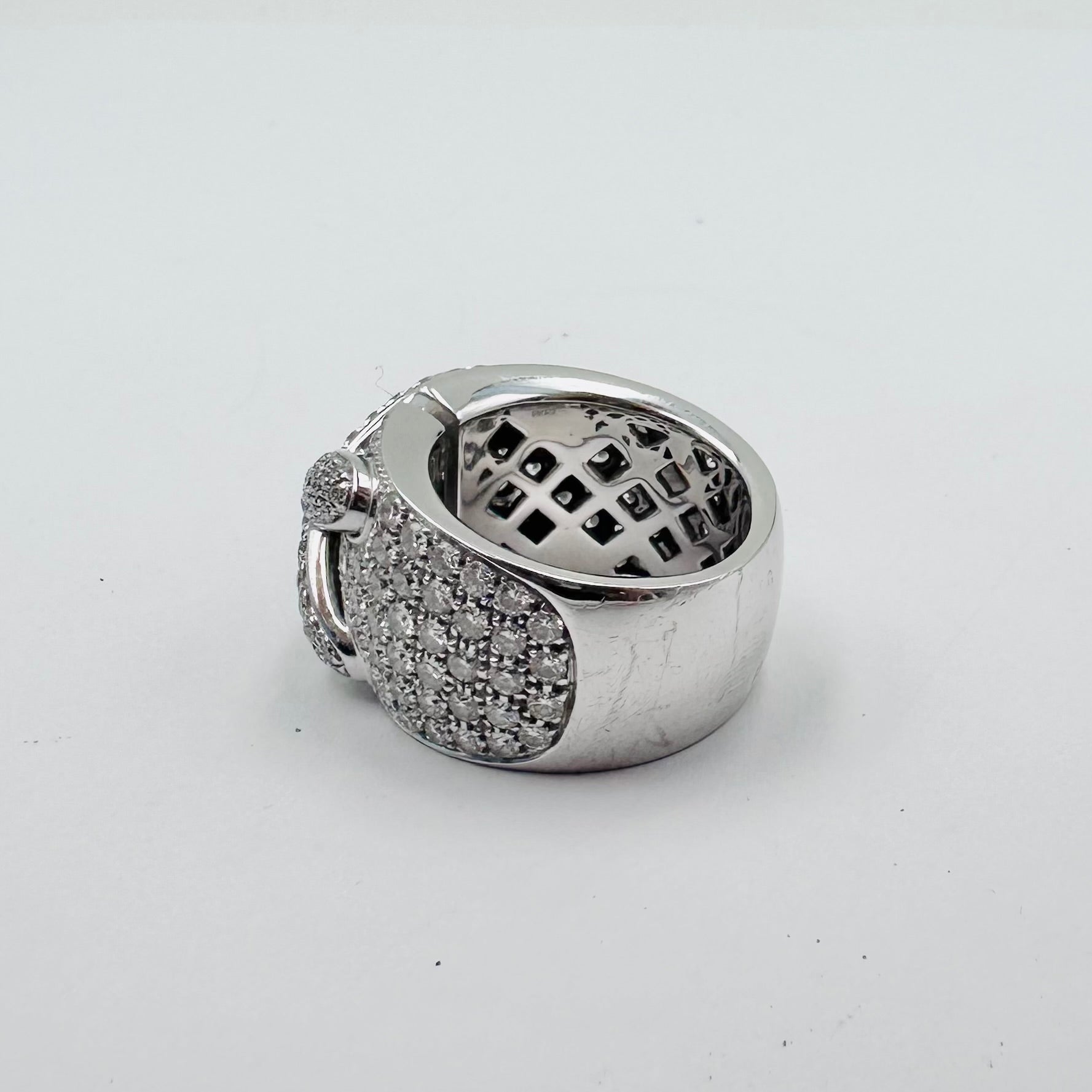 CHAUMET "Liens XL" Band Ring in white gold and diamonds
