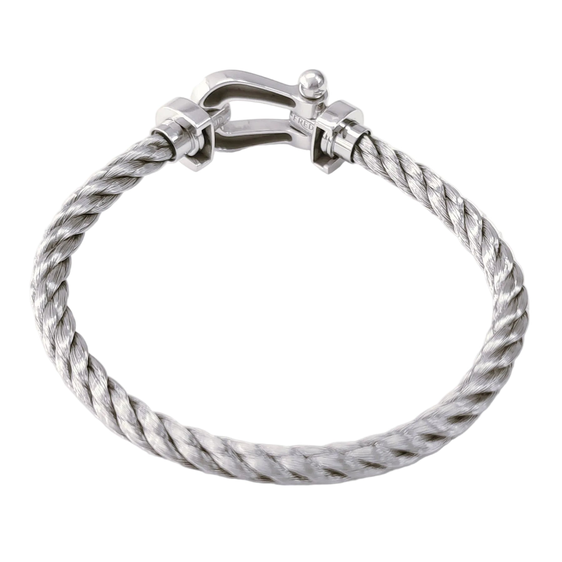 FRED "Force 10" Bracelet in white gold and steel