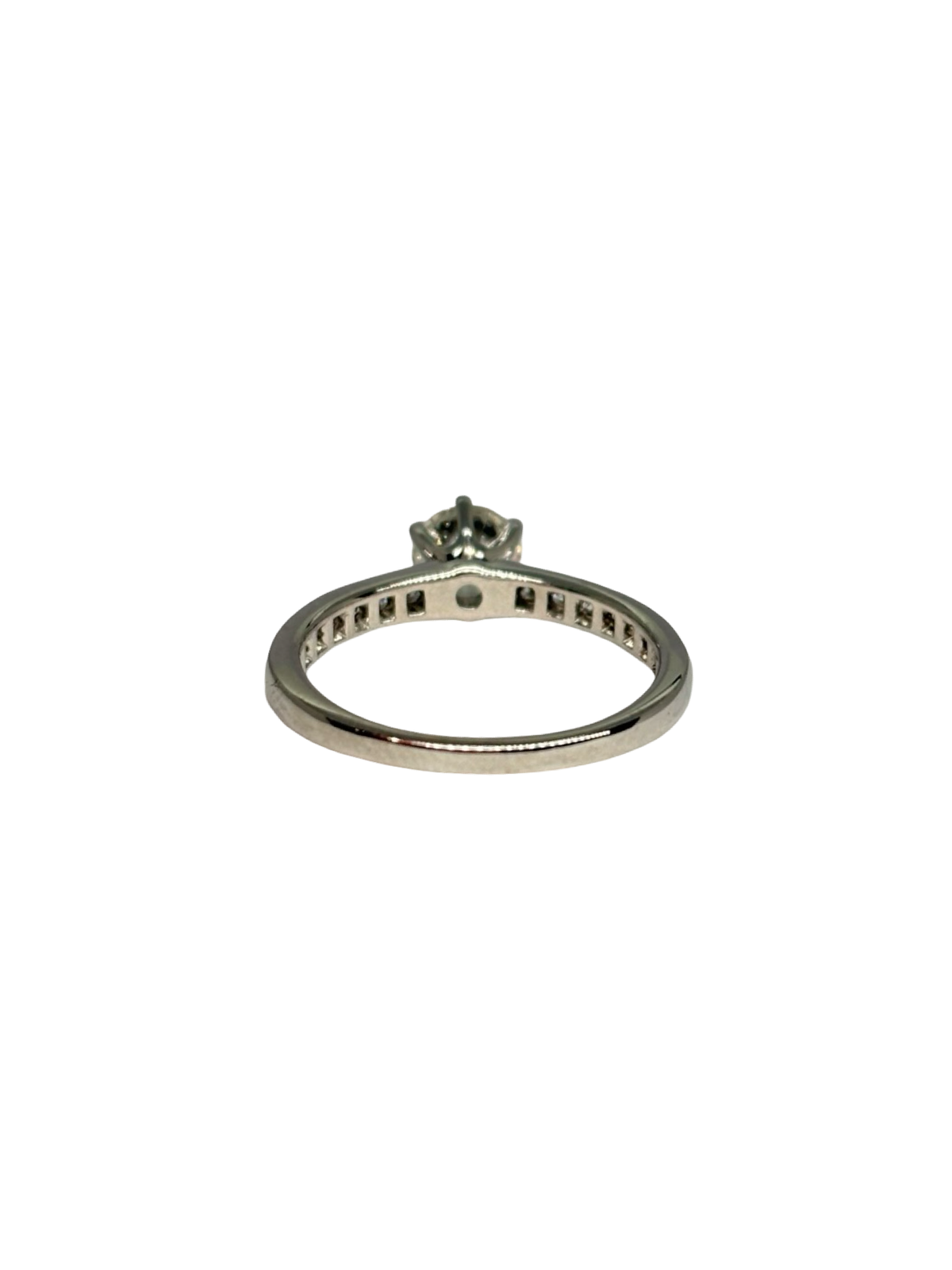 TIFFANY & CO. Solitaire Ring in Platinum and Diamonds