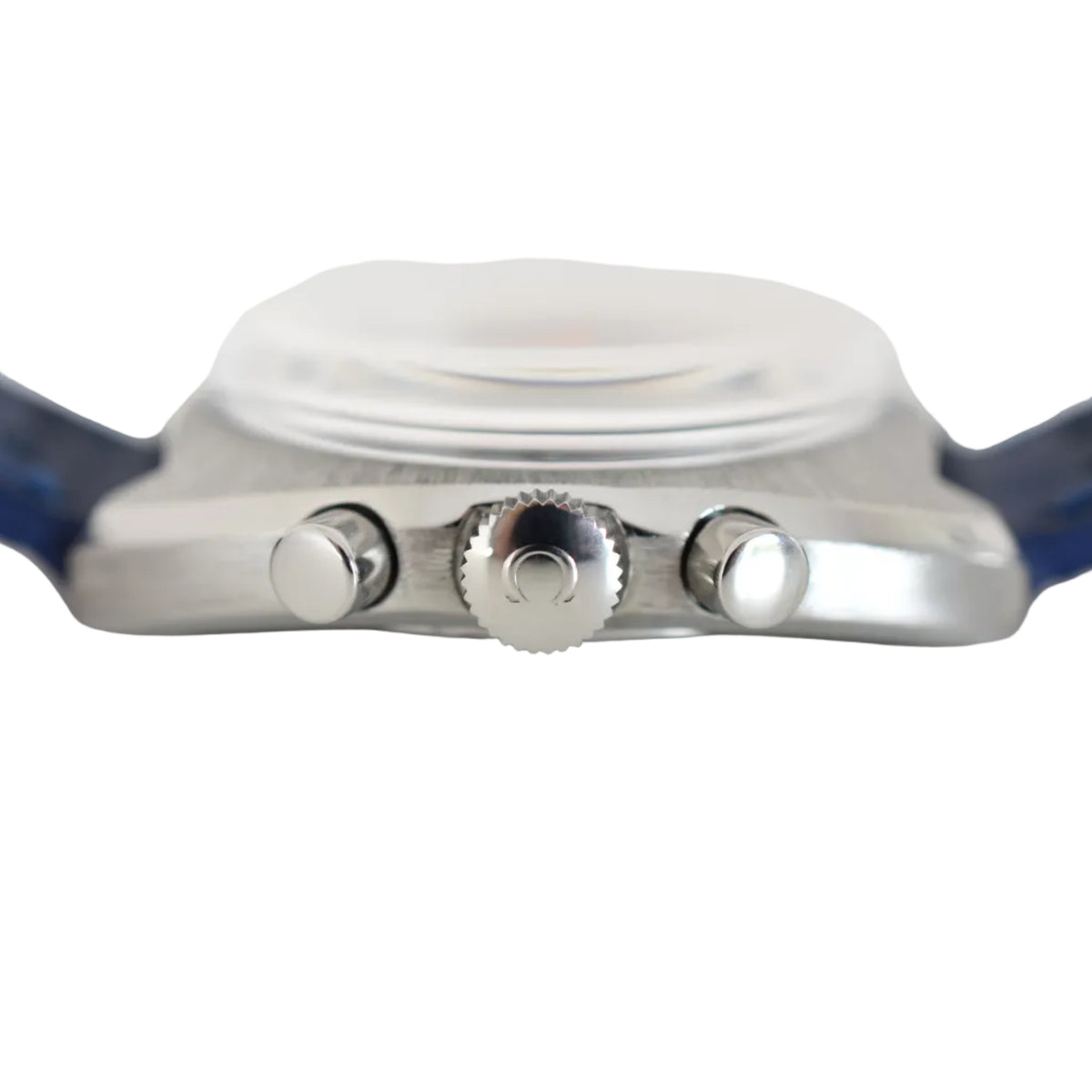 OMEGA "Seamaster" watch in steel and leather