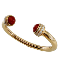 PIAGET "Possession" Bangle in rose gold, carnelian, and diamonds