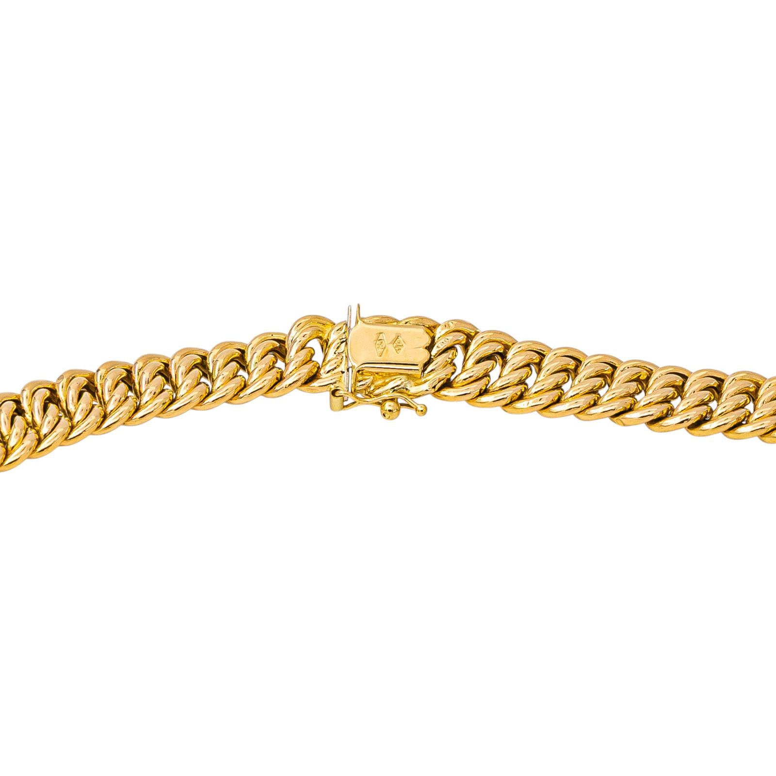 Yellow Gold American Link Necklace