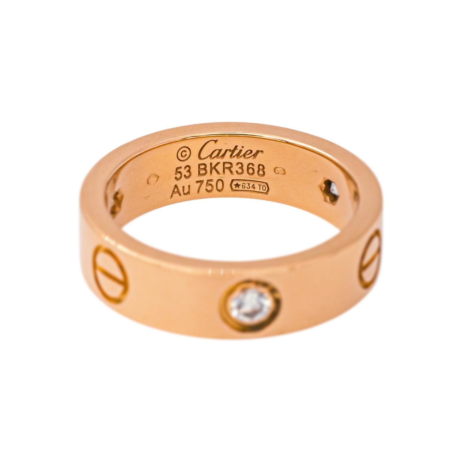 Cartier Bague Love Or rose Diamant