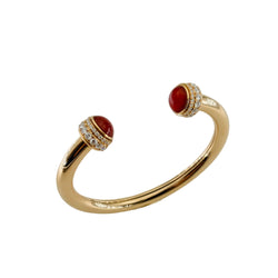 PIAGET "Possession" Bangle in rose gold, carnelian, and diamonds