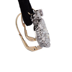 Platinum and Diamond Lever-back Earrings