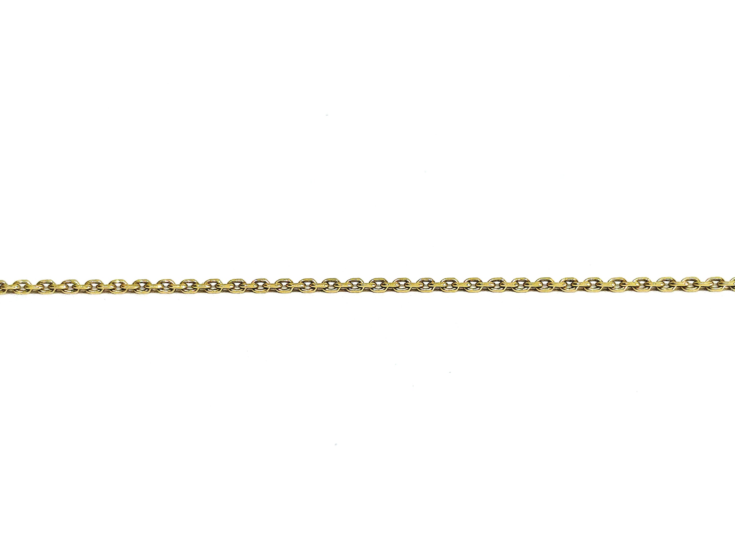 Yellow gold forçat-link chain