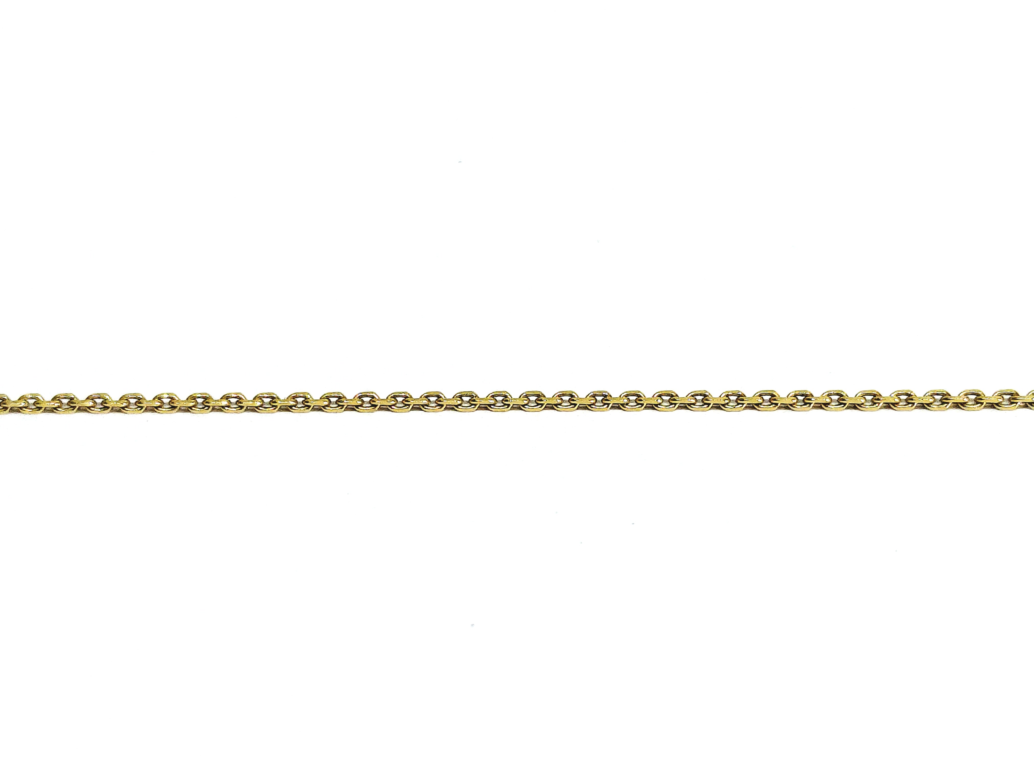 Yellow gold forçat-link chain