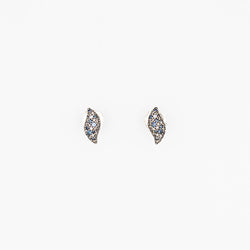 Boucles d'Oreilles Puces DAVID YURMAN en argent, saphirs et diamants