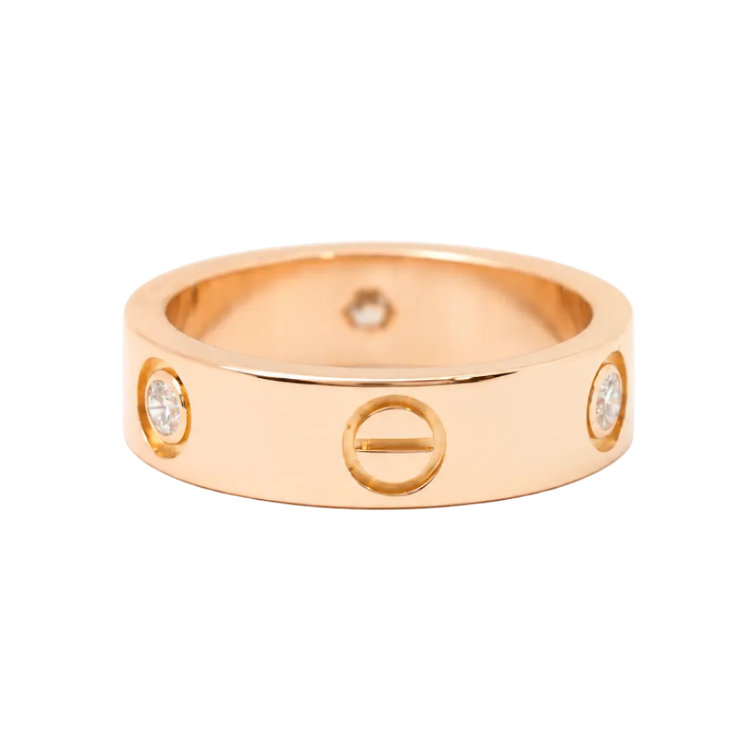 CARTIER "Love" Wedding Band in Rose Gold and Diamonds