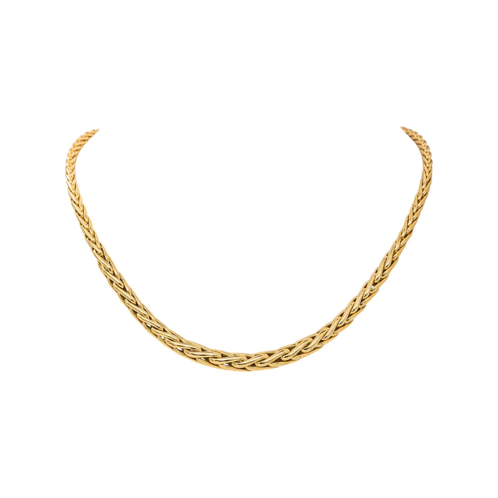 Collier Maille palmier Or jaune