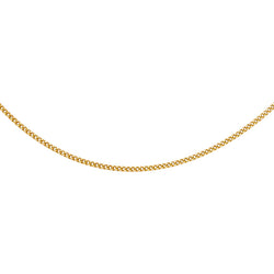 Yellow gold curb chain necklace