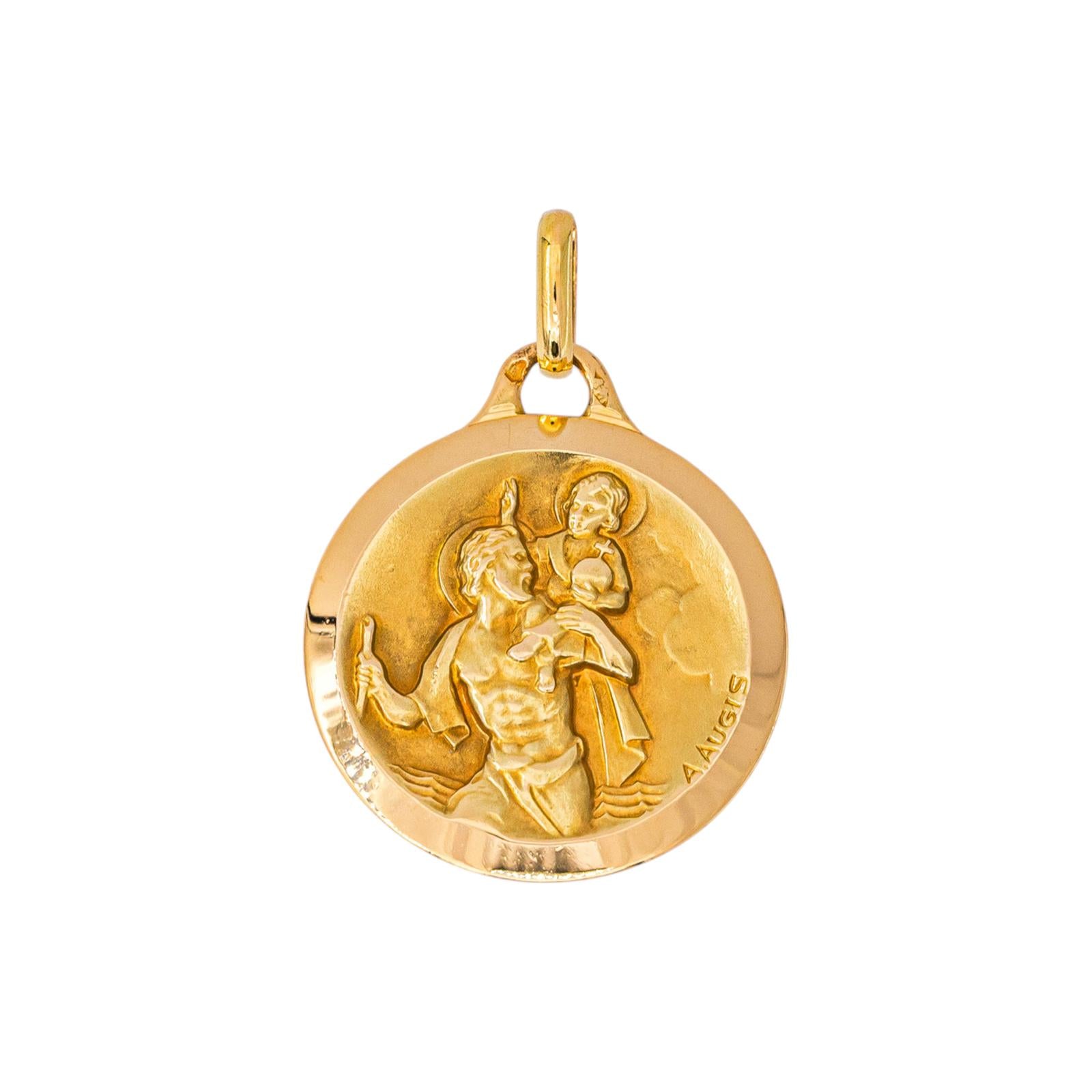 Augis Pendentif Médaille  Or jaune