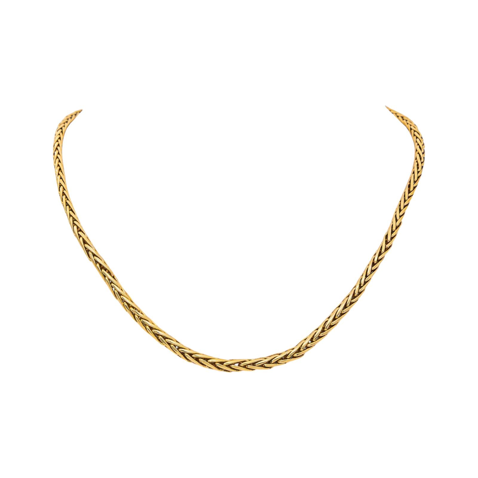 Collier Maille palmier Or jaune