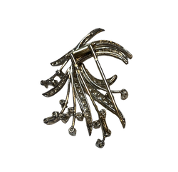 White Gold and Diamond Clip Brooch