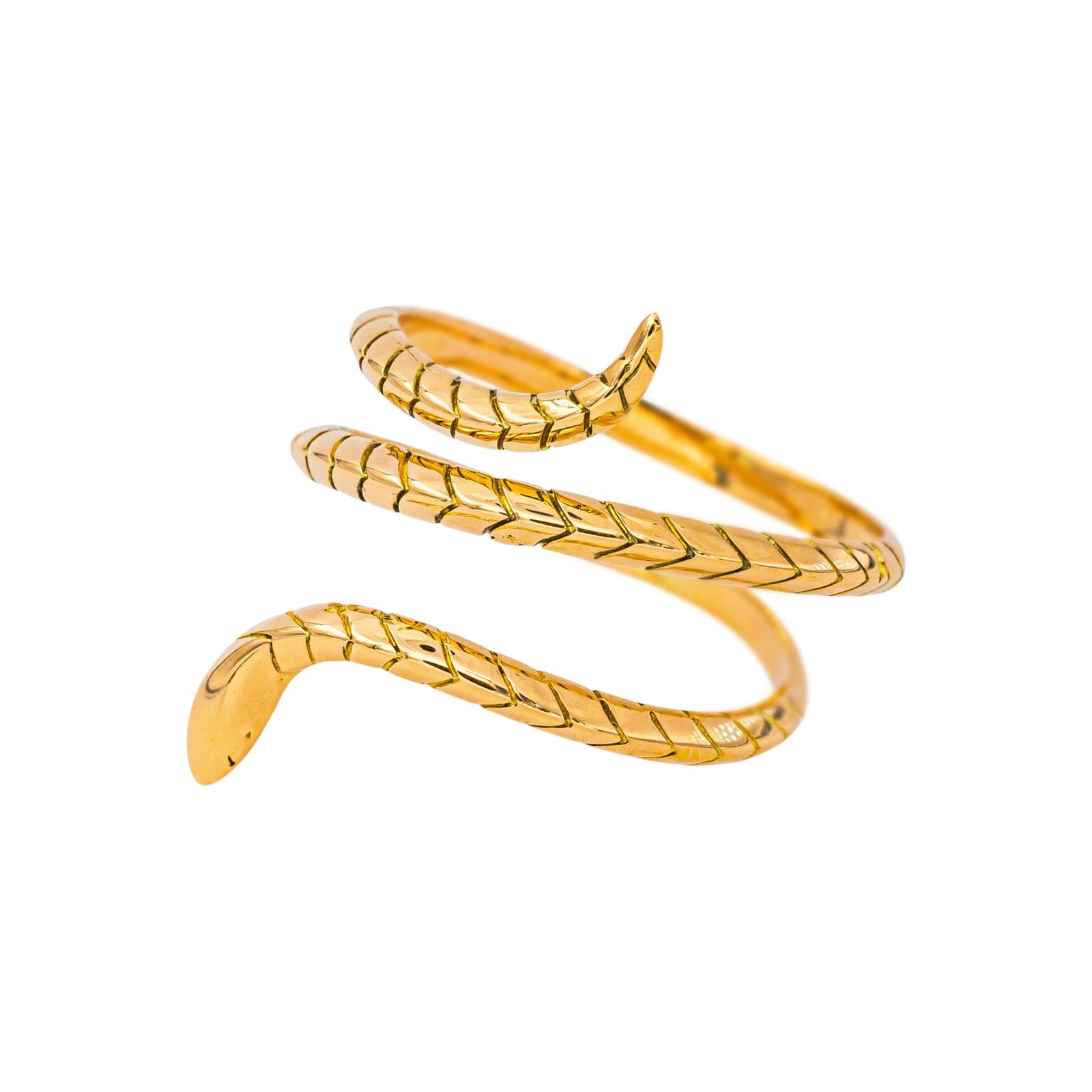 Yellow Gold Snake Ring