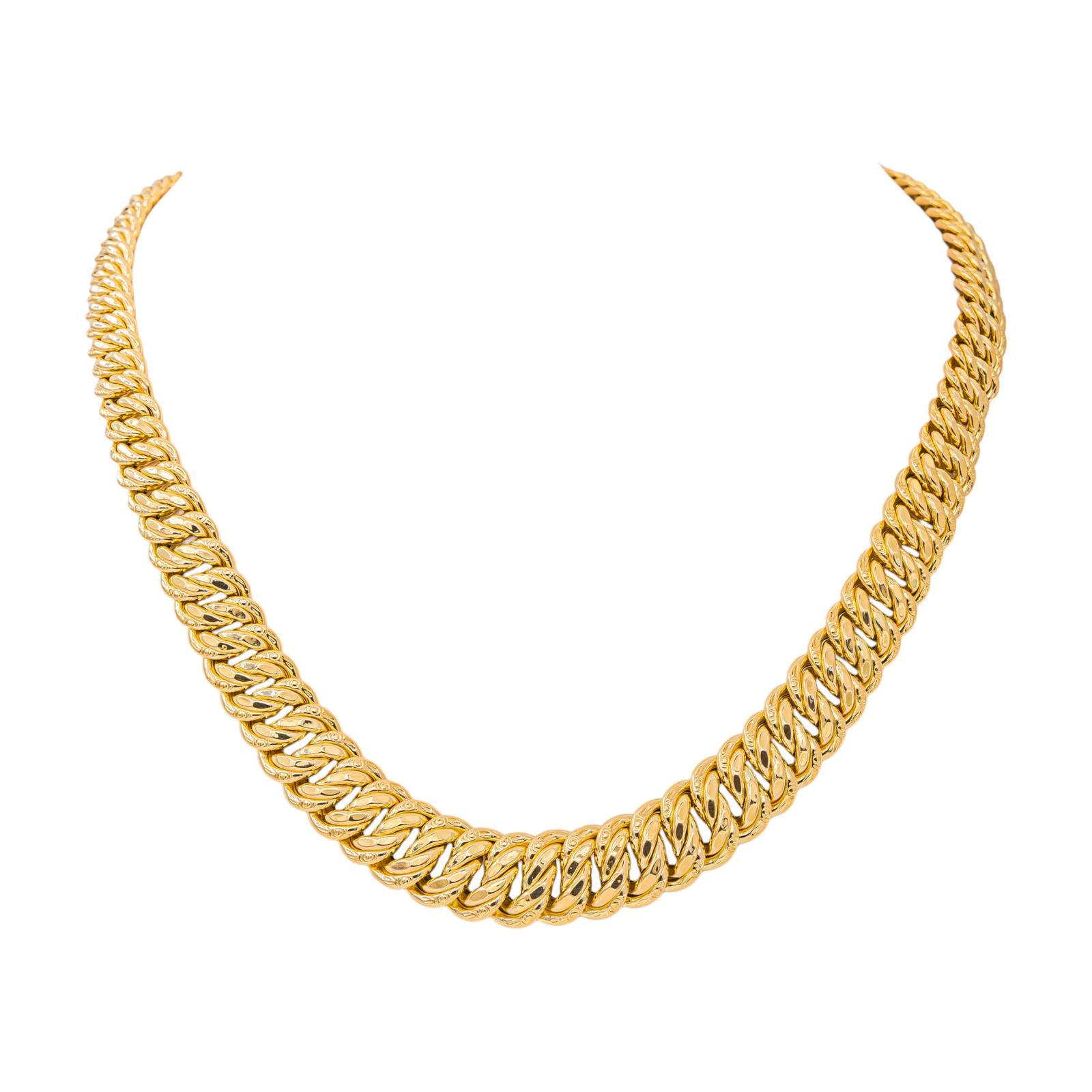 Yellow Gold American Link Necklace