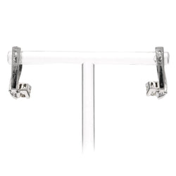 White gold and Diamond Lever-back Earrings