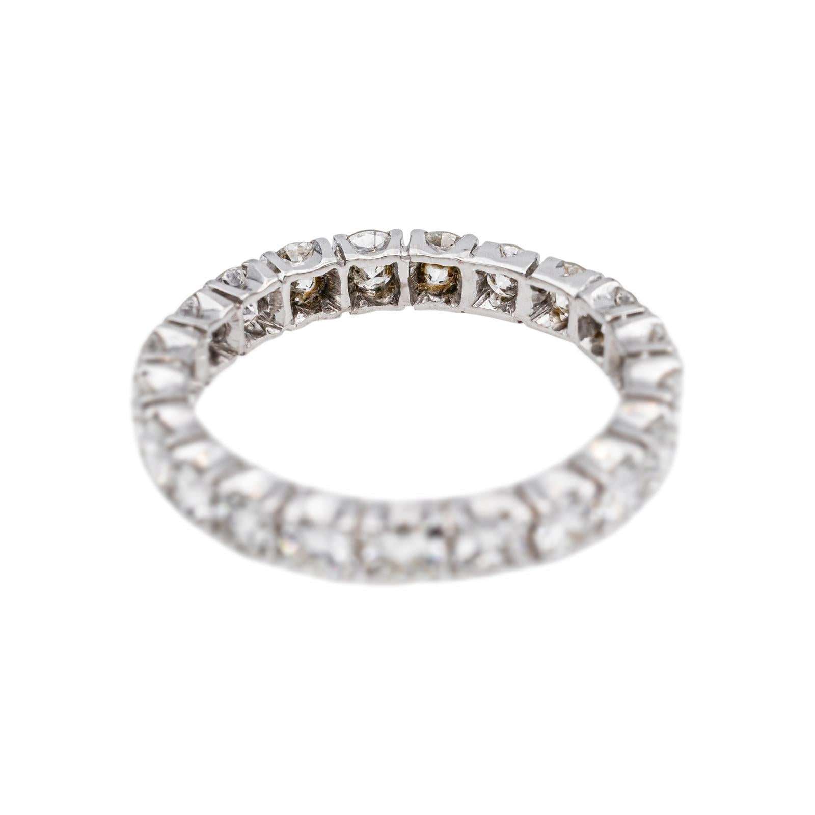 Bague Alliance Américaine Or blanc Diamant