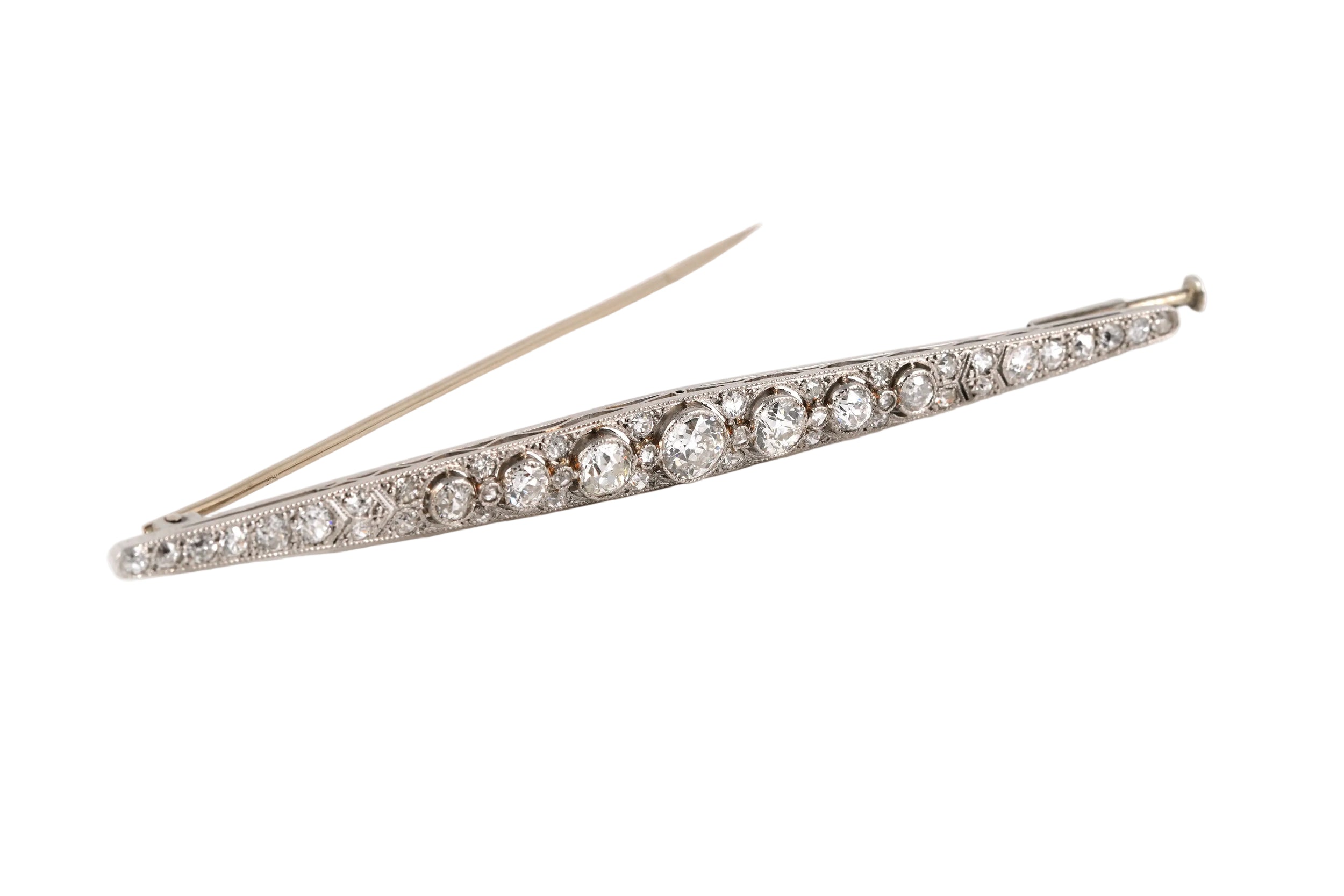 Platinum and Diamond Brooch