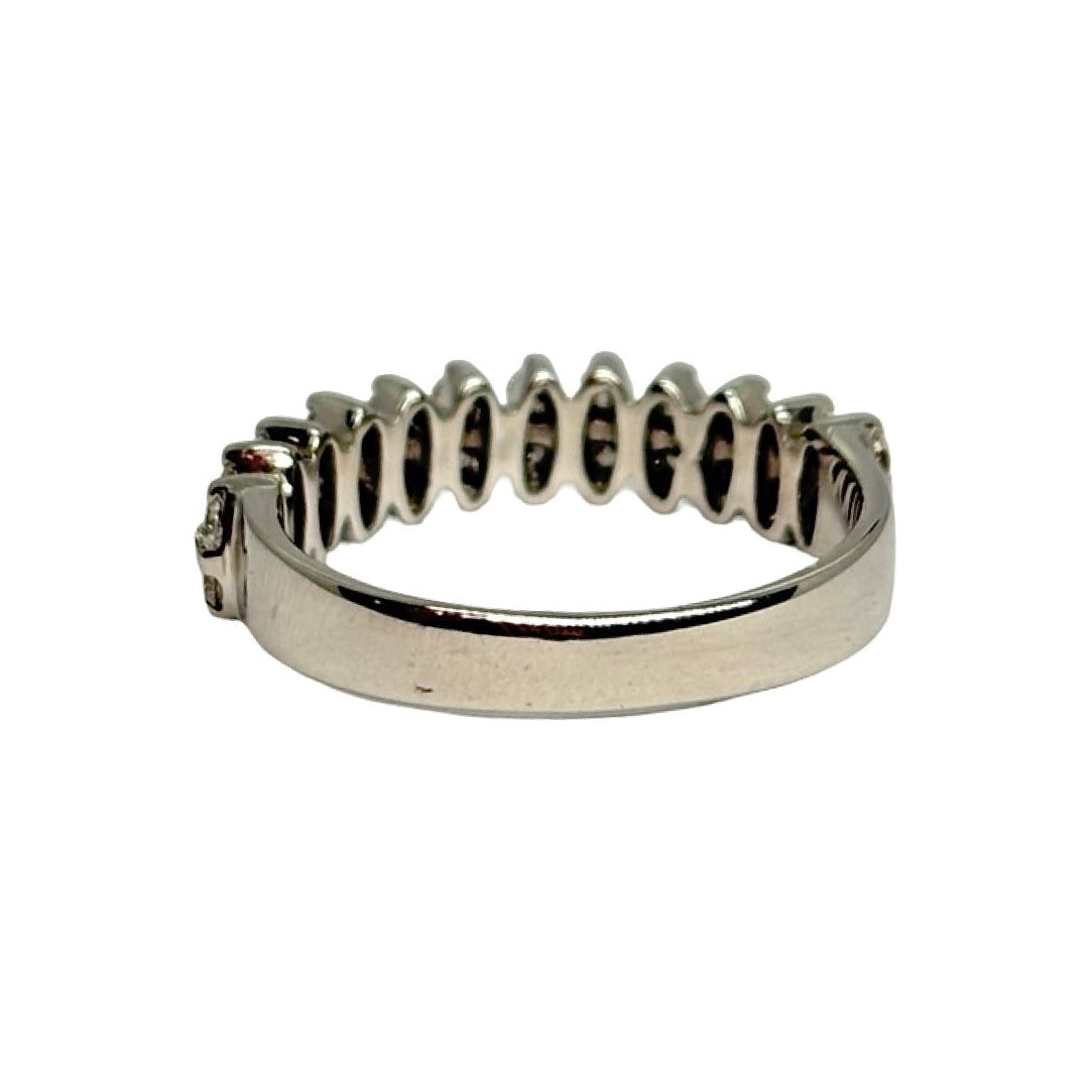 White Gold and Diamond Wedding Band