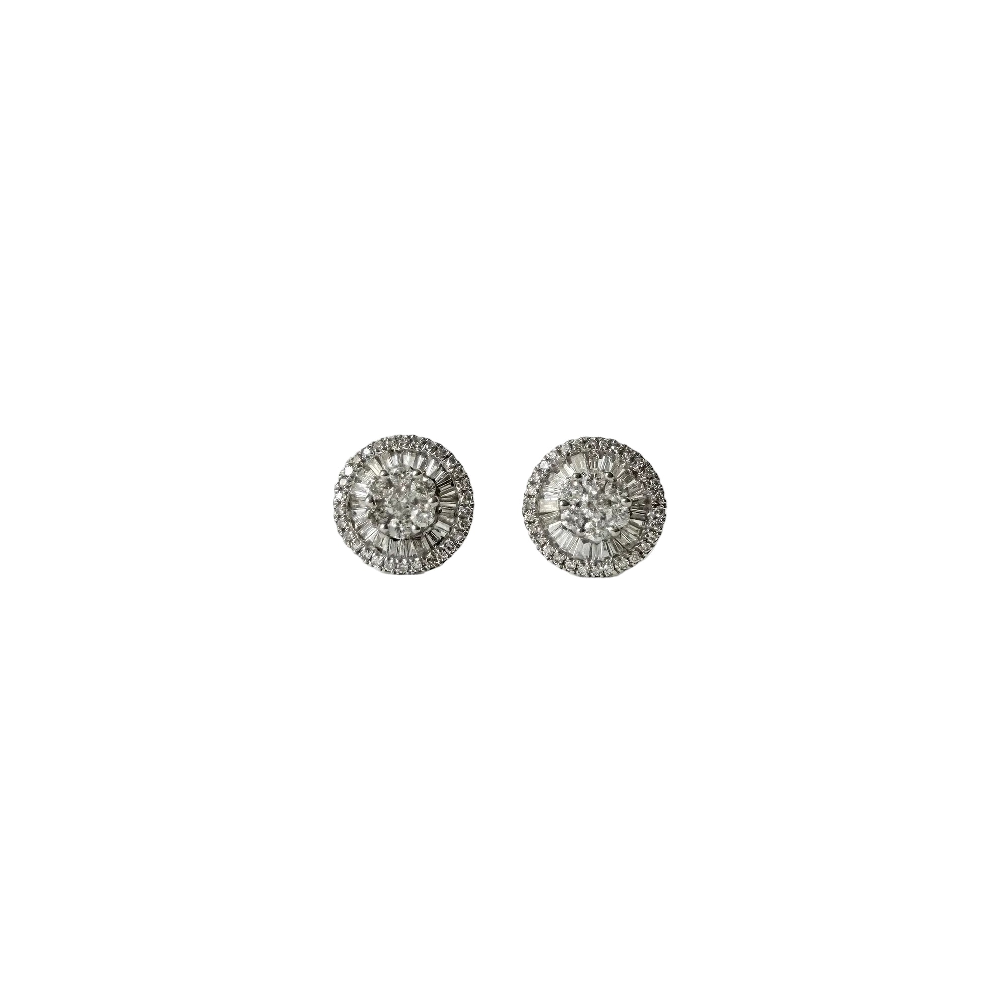 White Gold and Diamond Stud Earrings