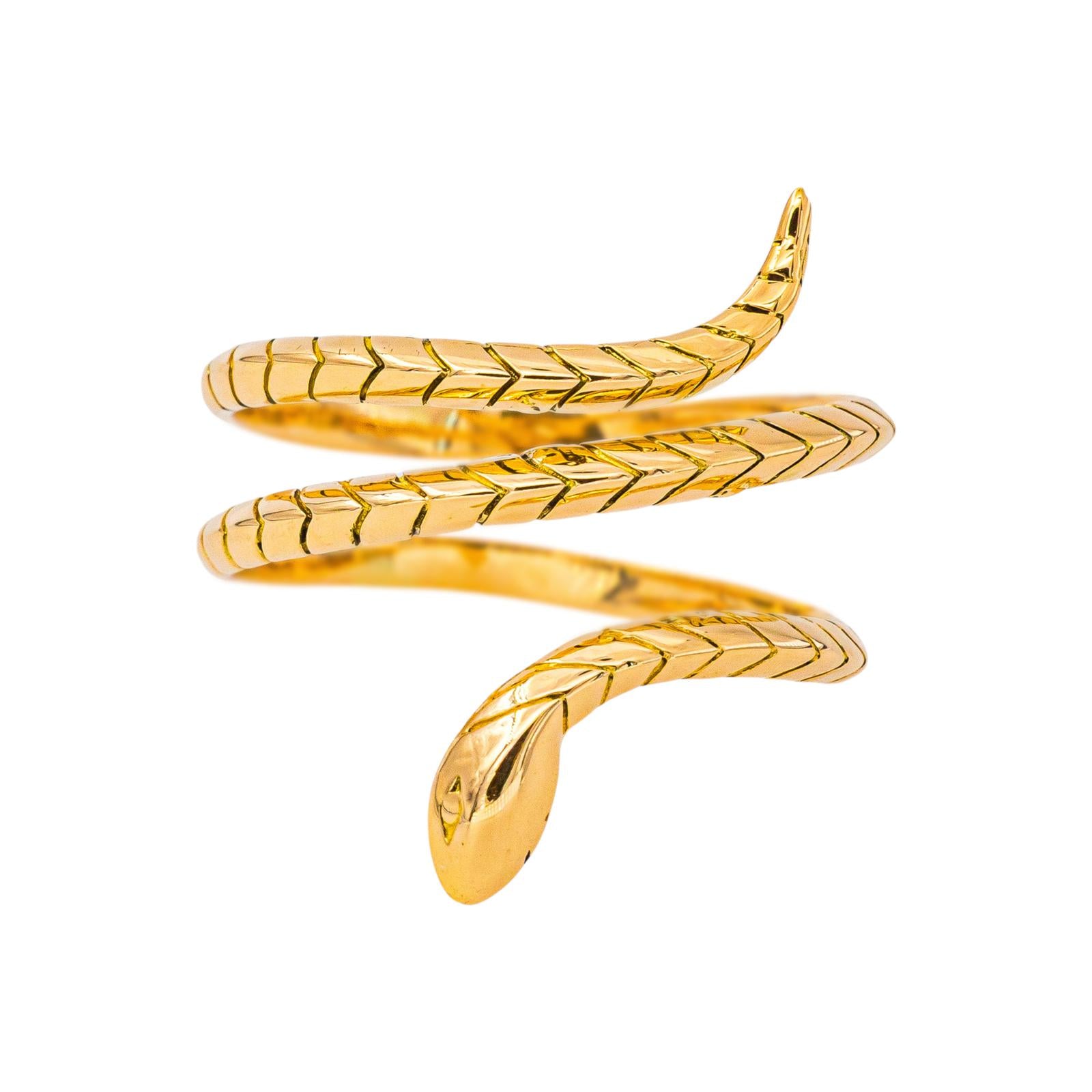 Yellow Gold Snake Ring