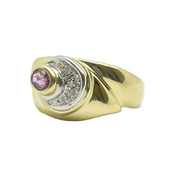 White gold, Yellow gold, Ruby and Diamond Ring