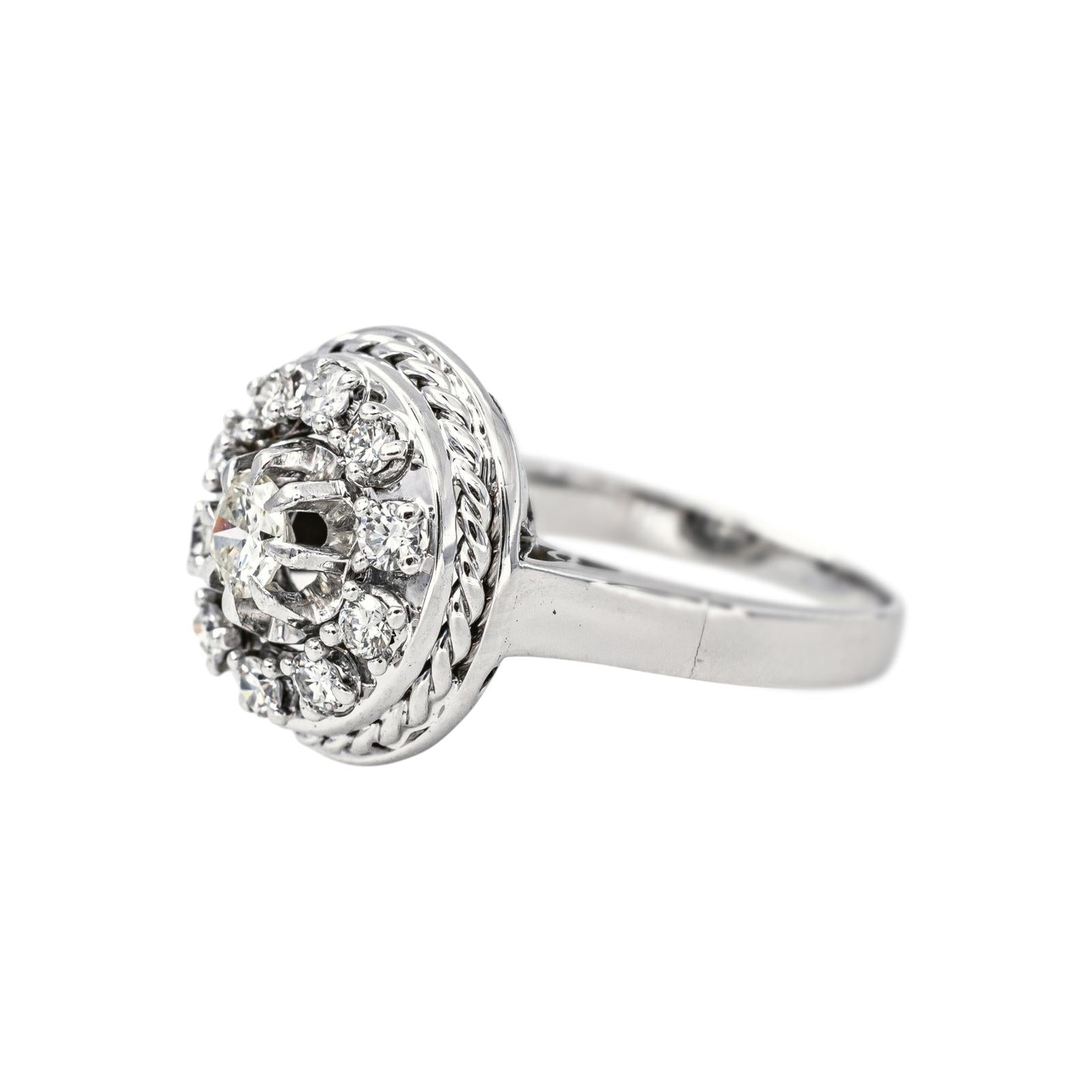 Bague Marguerite Or blanc Diamant