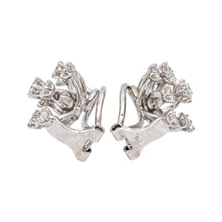 Earrings Clips White gold Diamond