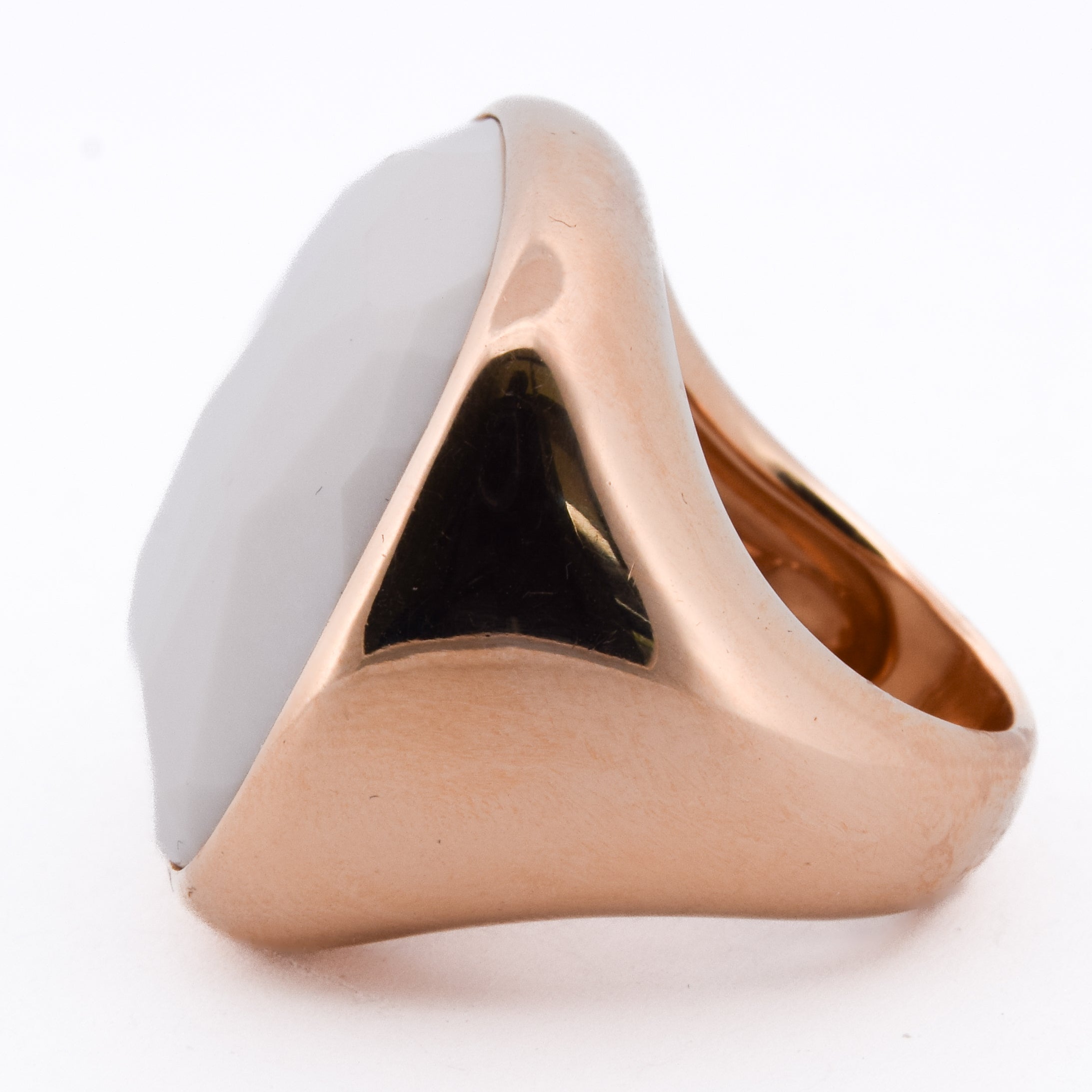 Ring POMELLATO "Victoria" dome in rose gold and cacholong